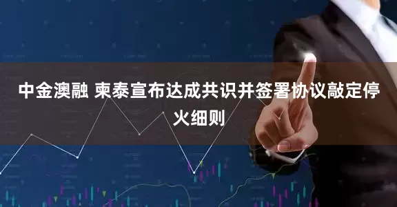 中金澳融 柬泰宣布达成共识并签署协议敲定停火细则
